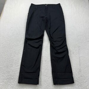 LIVSN Mens Black Cotton Blend Outdoor Adventure Pants Size 31x30 Roll Up